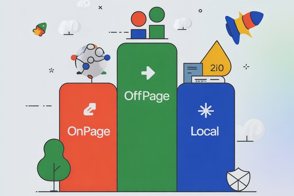 SEO for small businesses in Mahabubabad covering on-page SEO, off-page SEO, and local SEO strategies