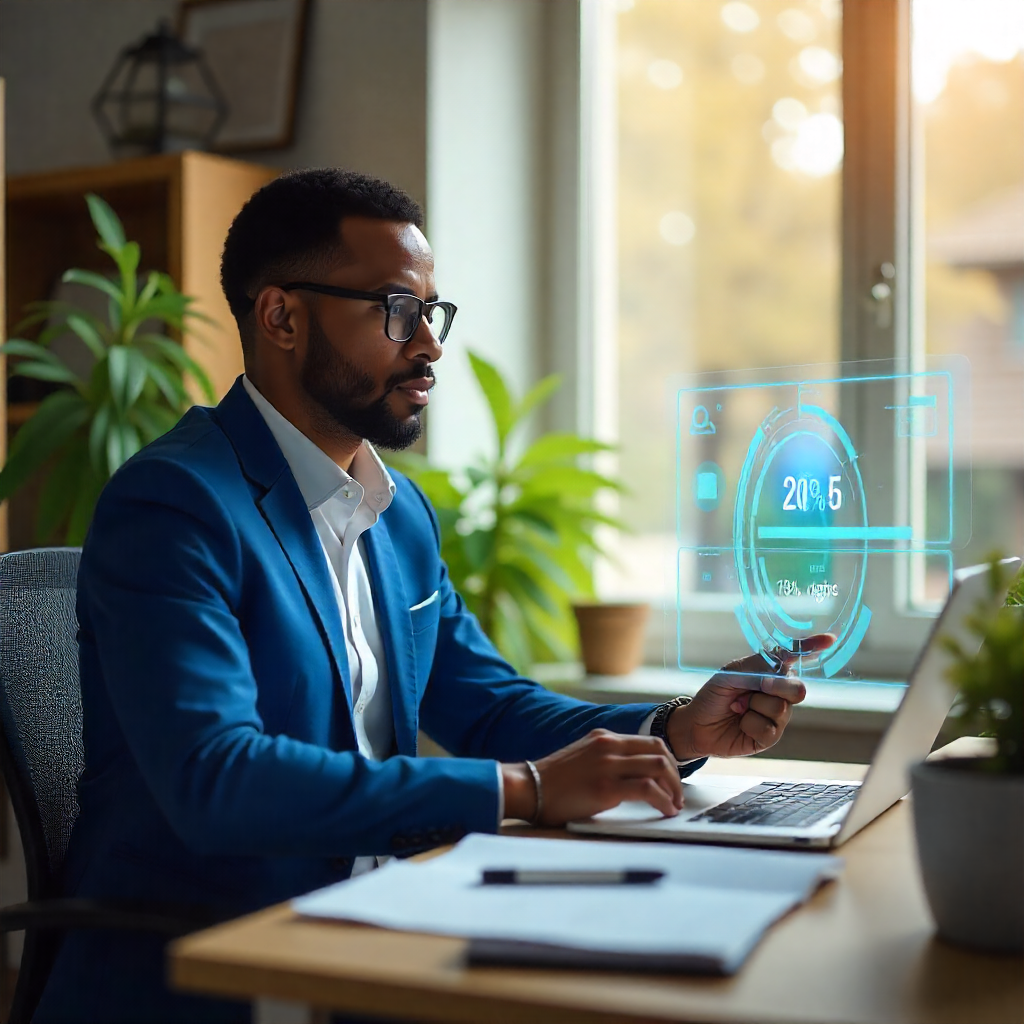 Marketing professional working on Voice Search Optimization 2025 strategy