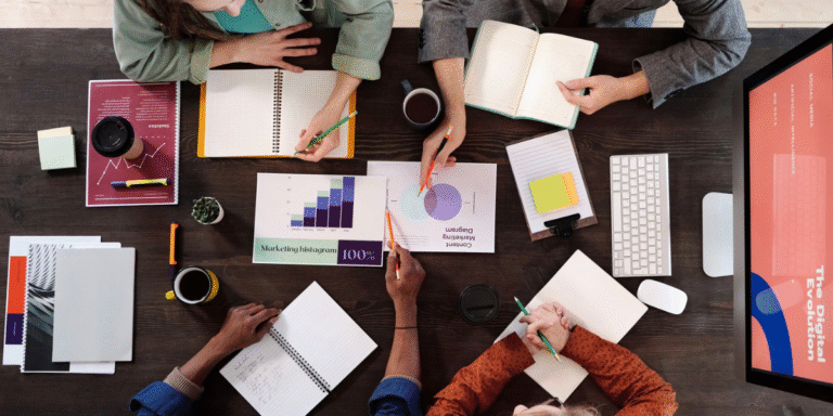 Team of professionals working on strategies at a digital marketing company in Mahabubabad
